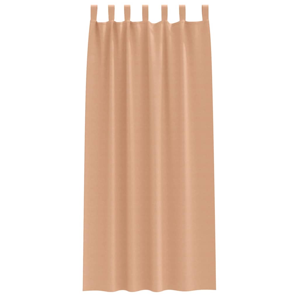 Zavjese za blackout s prstenovima 2 pcs Svijetlosmeđa