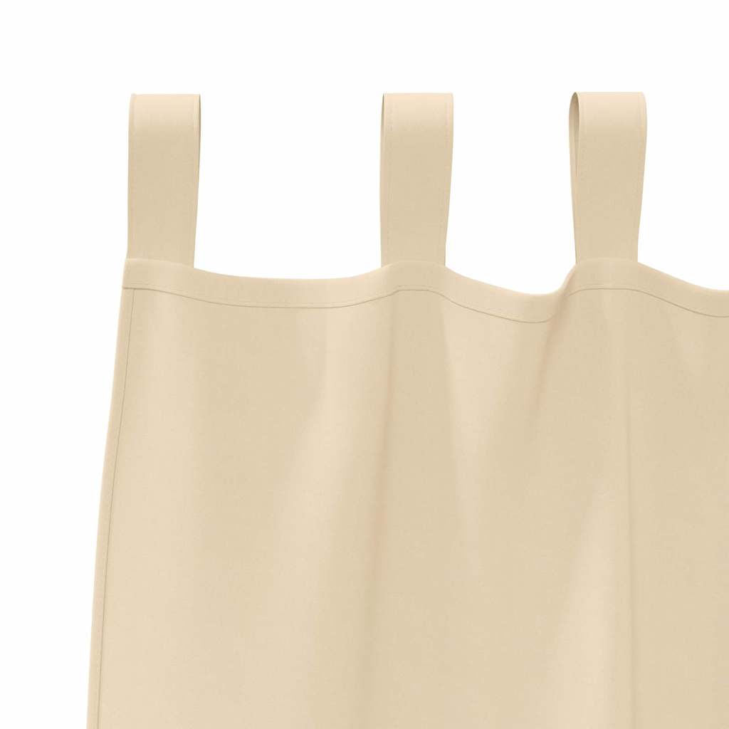 Zavjese za blackout s prstenovima 2 kom. Krem 175 x 140 cm