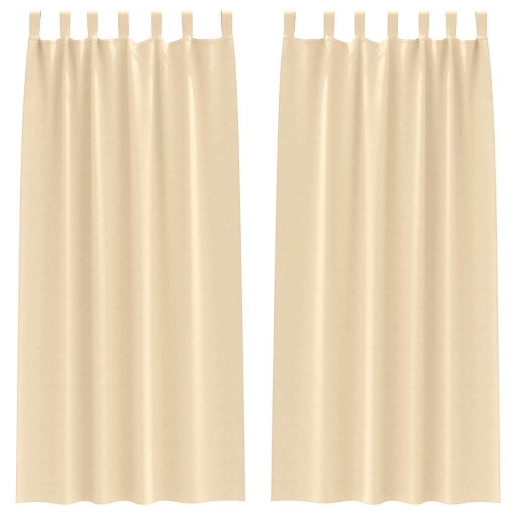 Zavjese za blackout s prstenovima 2 pcs Krema 245 x 140 cm