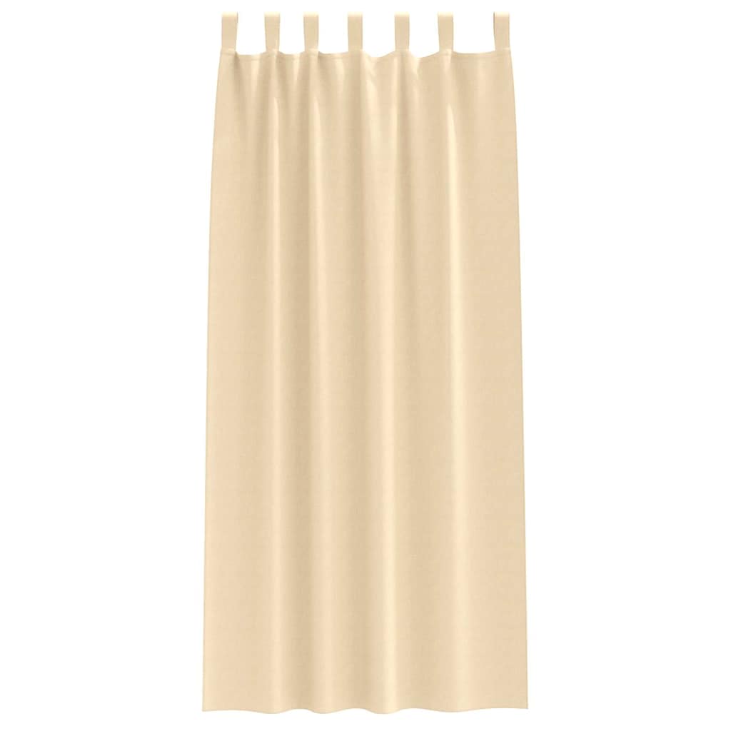 Zavjese za blackout s prstenovima 2 pcs Krema 245 x 140 cm