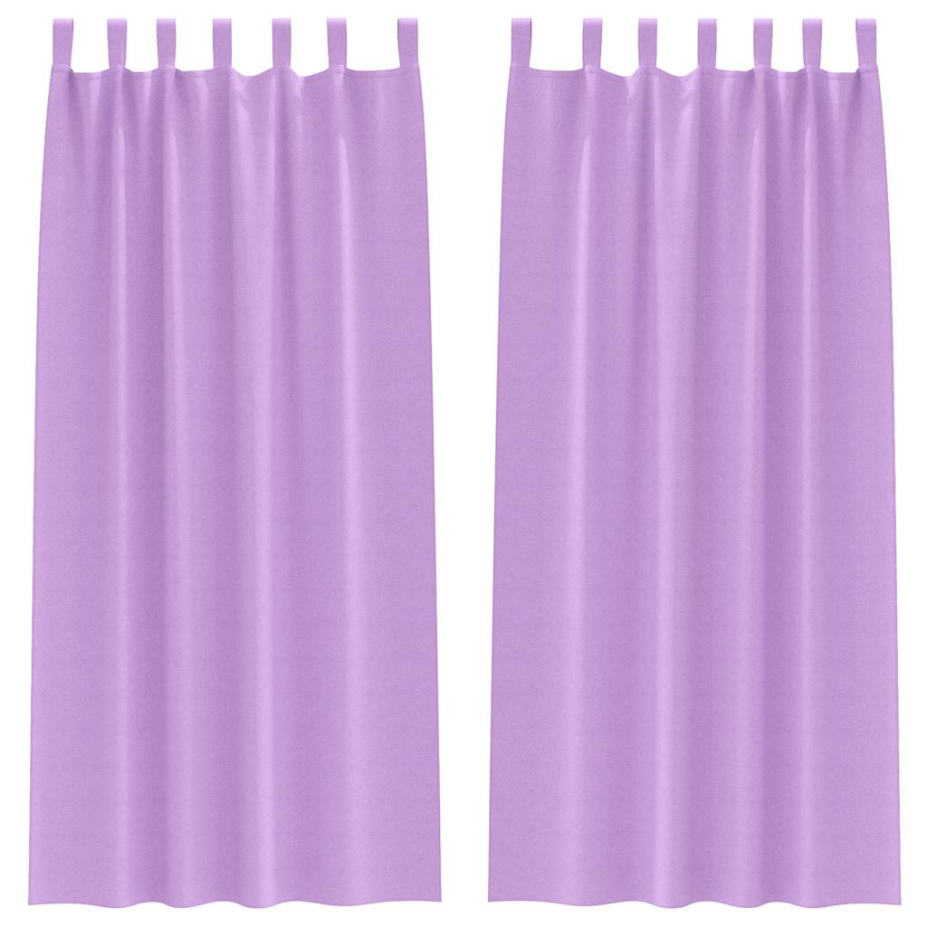 Zavjese za blackout s prstenovima 2 pcs Ljubičasta 225 x 140 cm