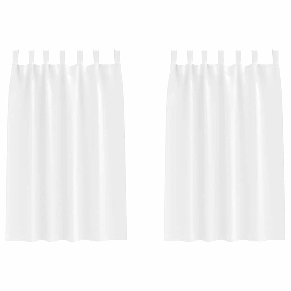 Zavjese za blackout s prstenovima 2 pcs Čista bijela