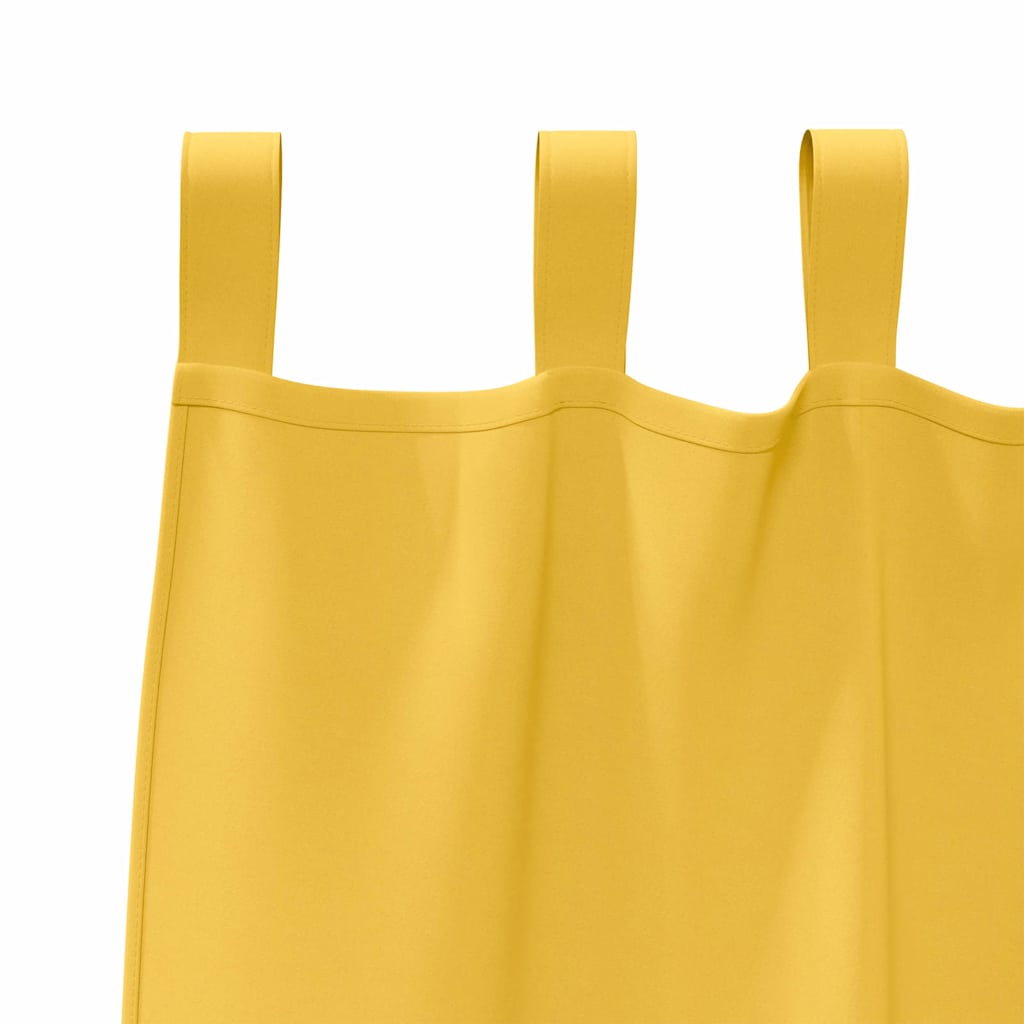 Zavjese za blackout s prstenovima 2 pcs Žuta 175 x 140 cm