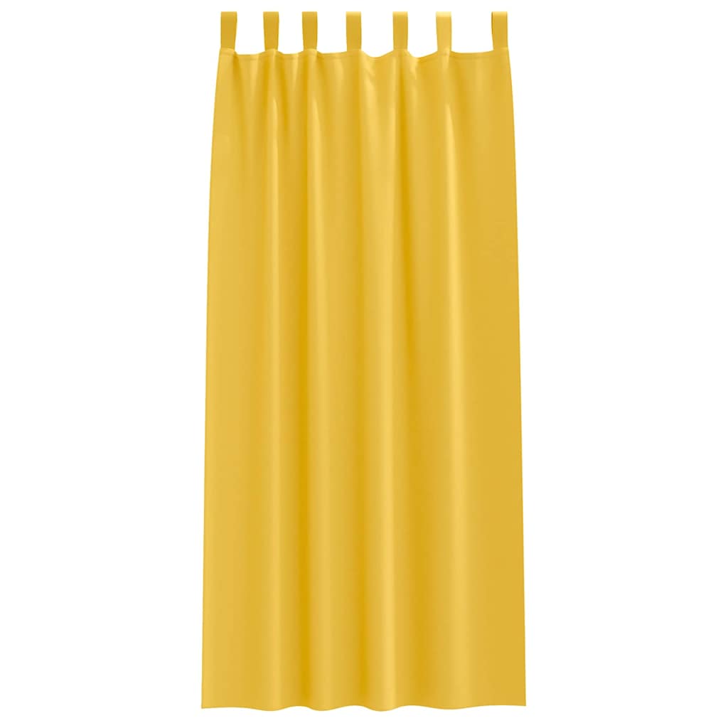 Zavjese za blackout s prstenovima 2 pcs Žuta 245 x 140 cm