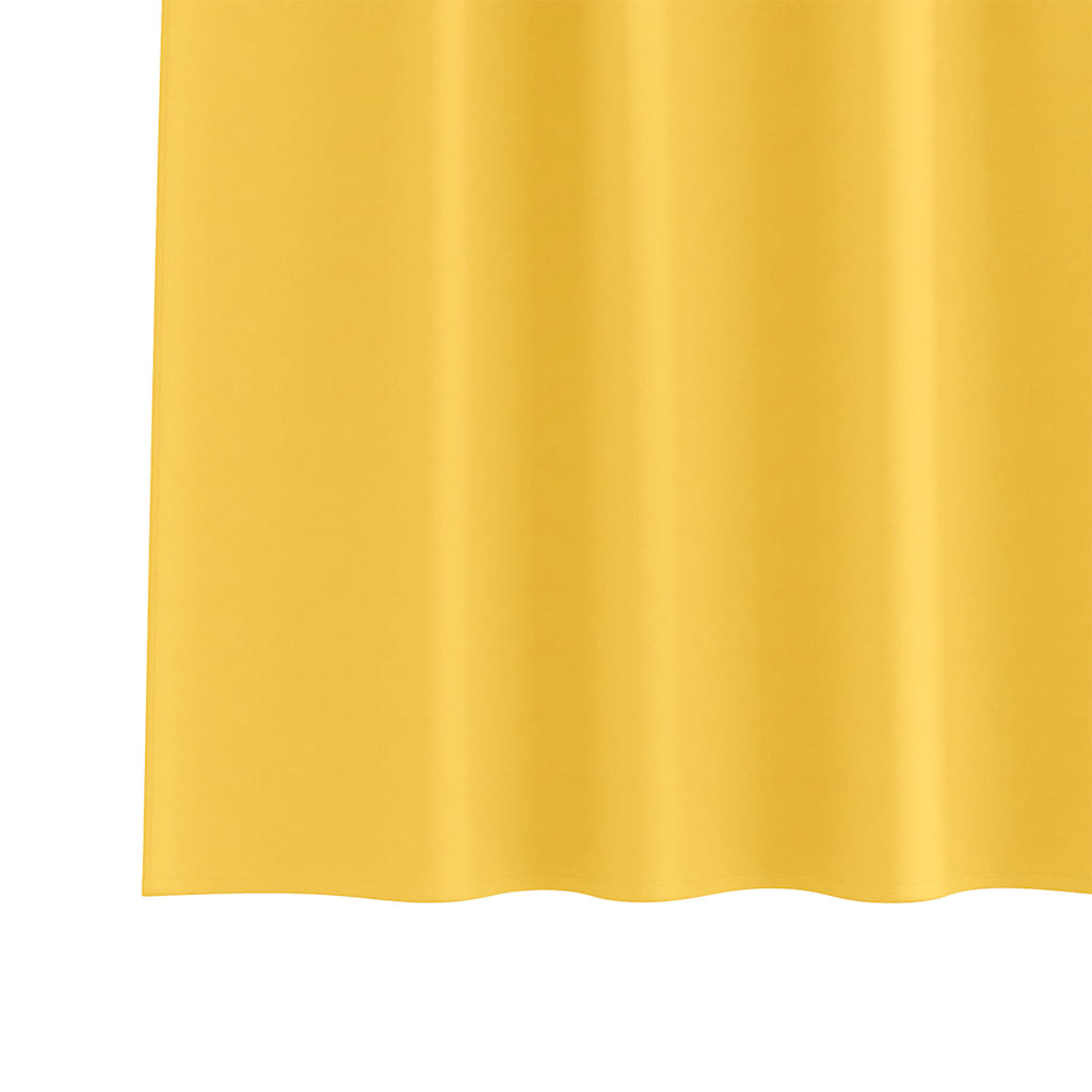 Zavjese za blackout s prstenovima 2 pcs Žuta 260 x 140 cm