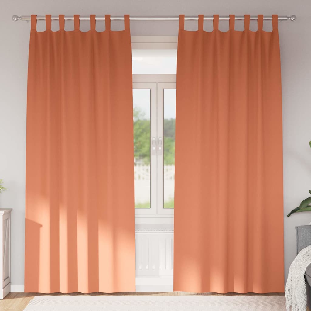 Zavjese za blackout s prstenovima 2 pcs Terakota 245 x 140 cm