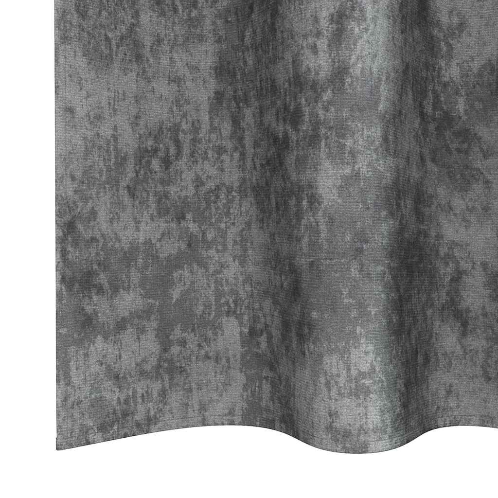 Baršunaste zavjese sa zavjesama 2 pcs Siva 260 x 140 cm Baršun