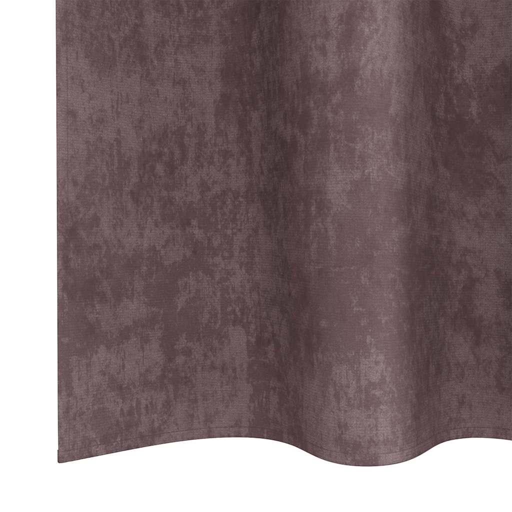 Baršunaste zavjese sa zavjesama 2 pcs Smeđa 225 x 140 cm Baršun