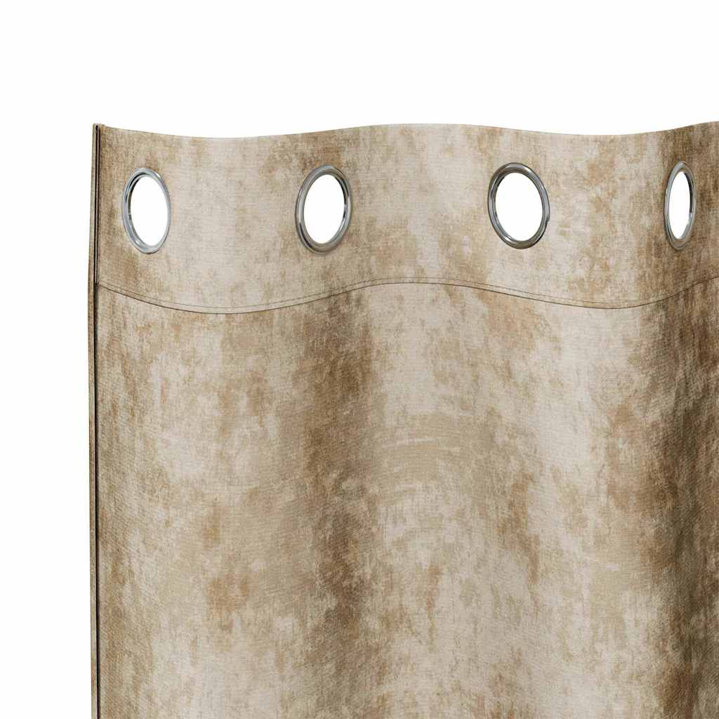 Baršunaste zavjese sa zavjesama 2 pcs Krema 245 x 140 cm Baršun