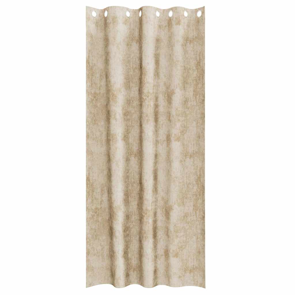 Baršunaste zavjese sa zavjesama 2 pcs Krema 245 x 140 cm Baršun