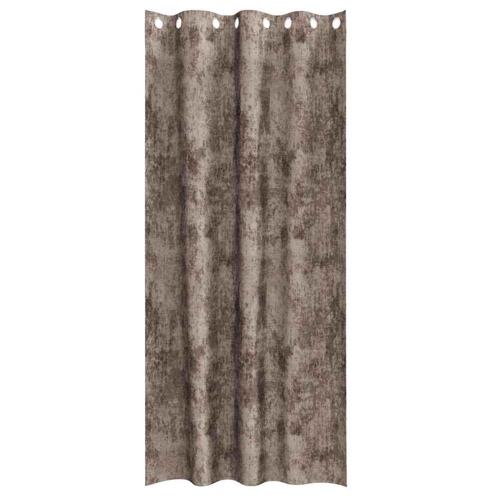 Baršunaste zavjese 2 pcs Boja cappuccina 225 x 140 cm Baršun