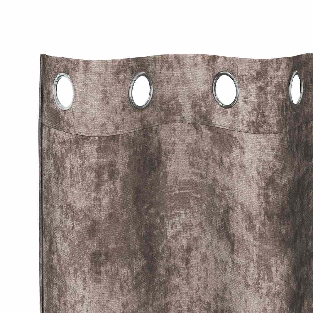 Baršunaste zavjese 2 pcs Boja cappuccina 245 x 140 cm Baršun