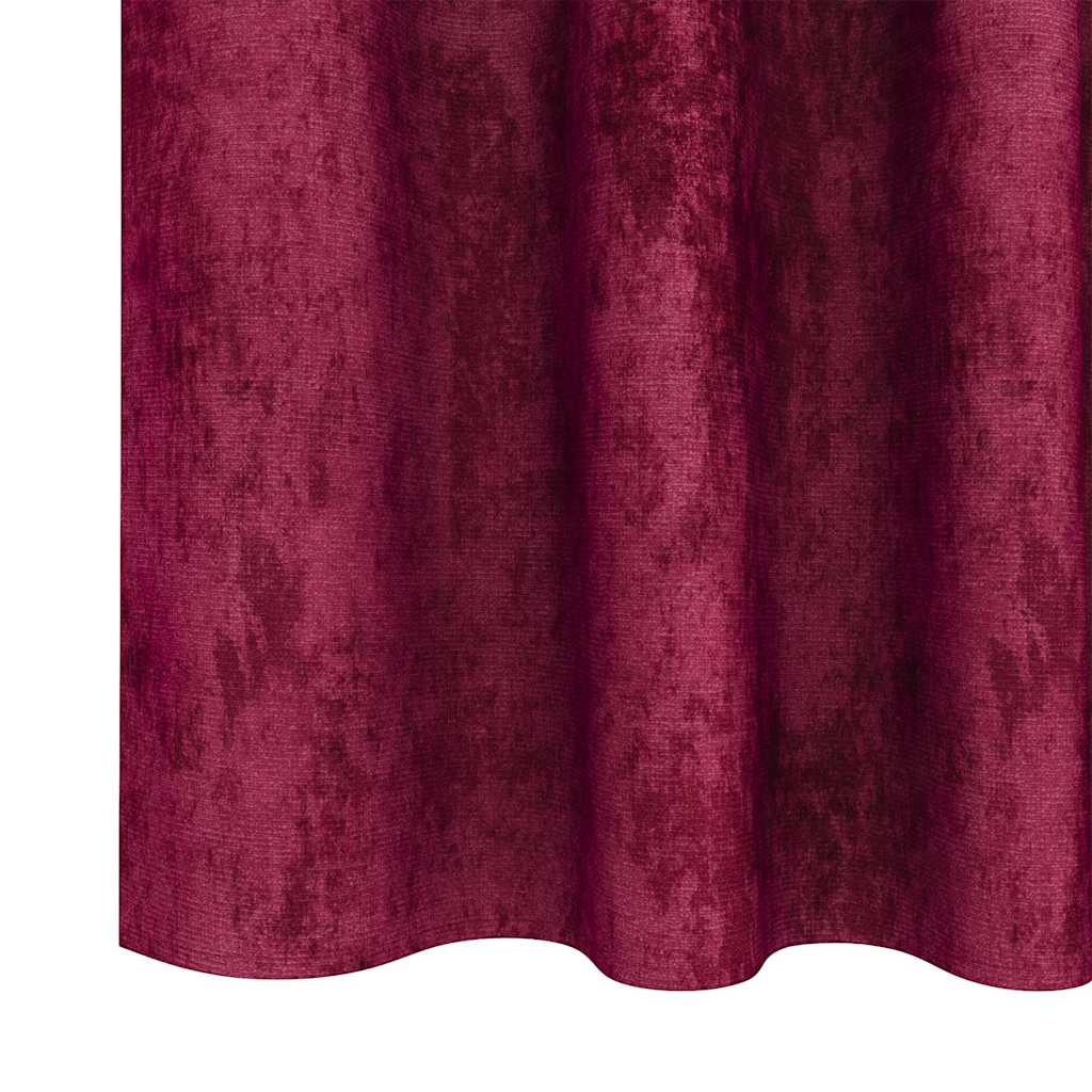 Baršunaste zavjese 2 pcs boja crnog vina 175 x 140 cm Baršun