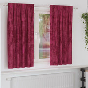 Baršunaste zavjese 2 pcs boja crnog vina 175 x 140 cm Baršun