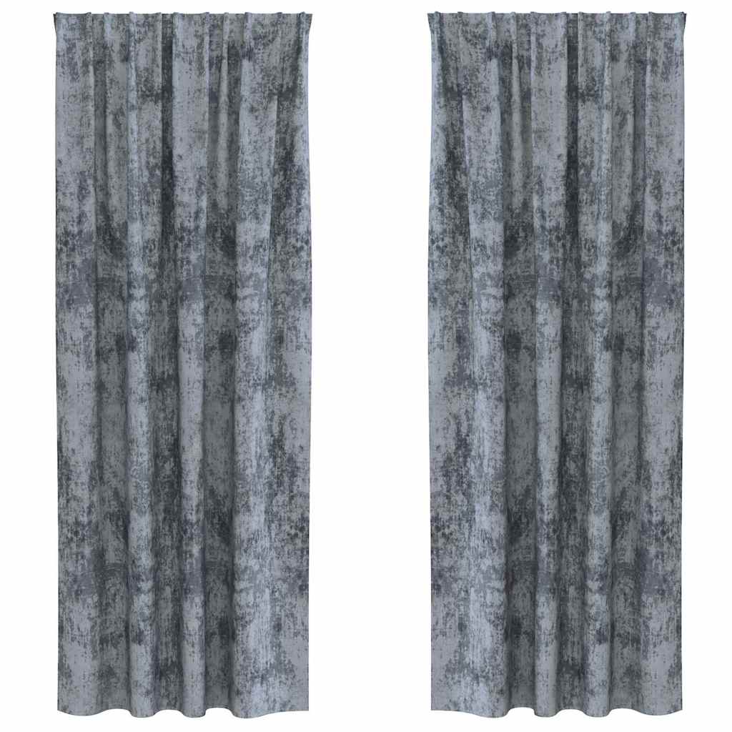Baršunaste zavjese 2 pcs Srebrno Siva 260 x 140 cm Baršun