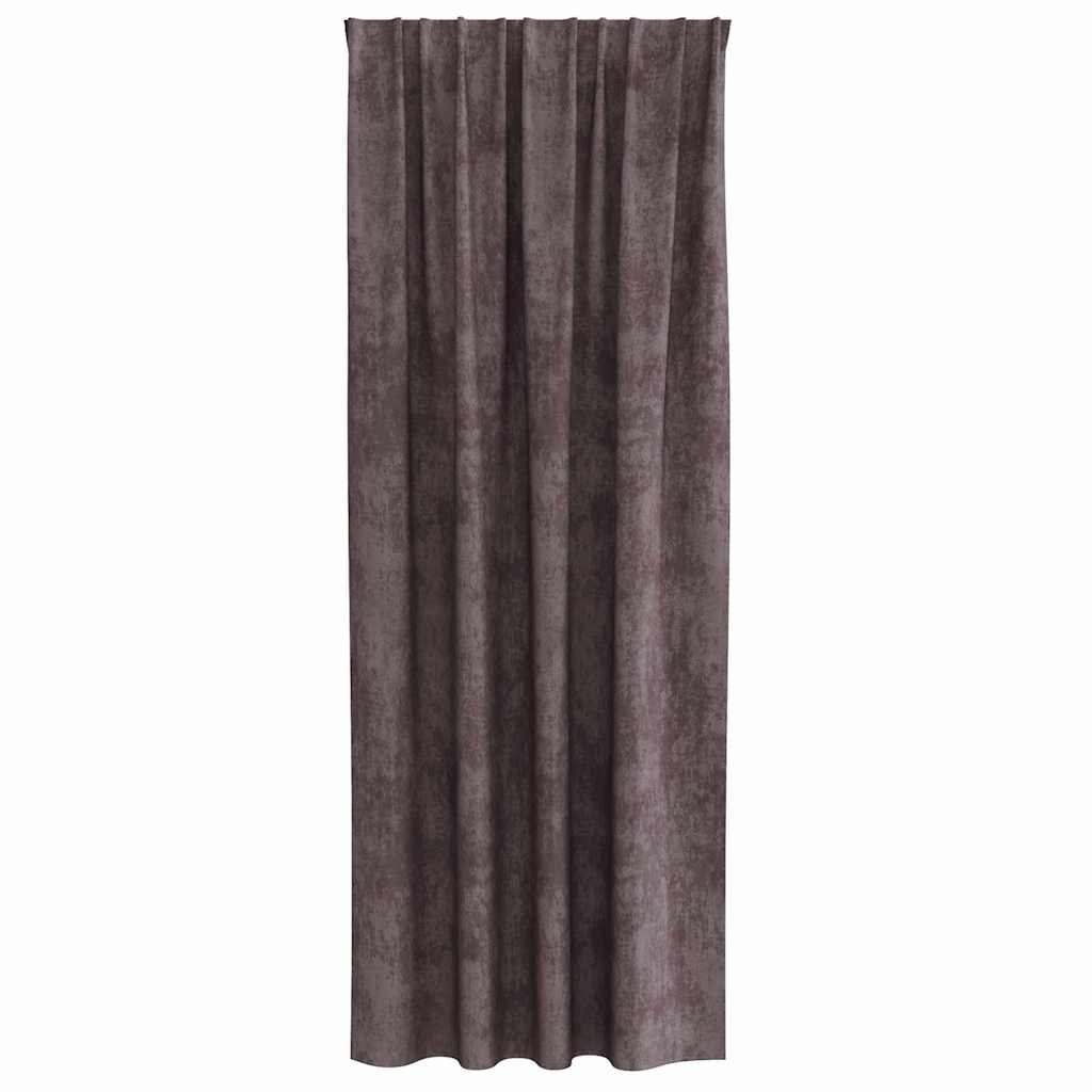 Baršunaste zavjese sa zavjesama 2 pcs Smeđa 245 x 140 cm Baršun