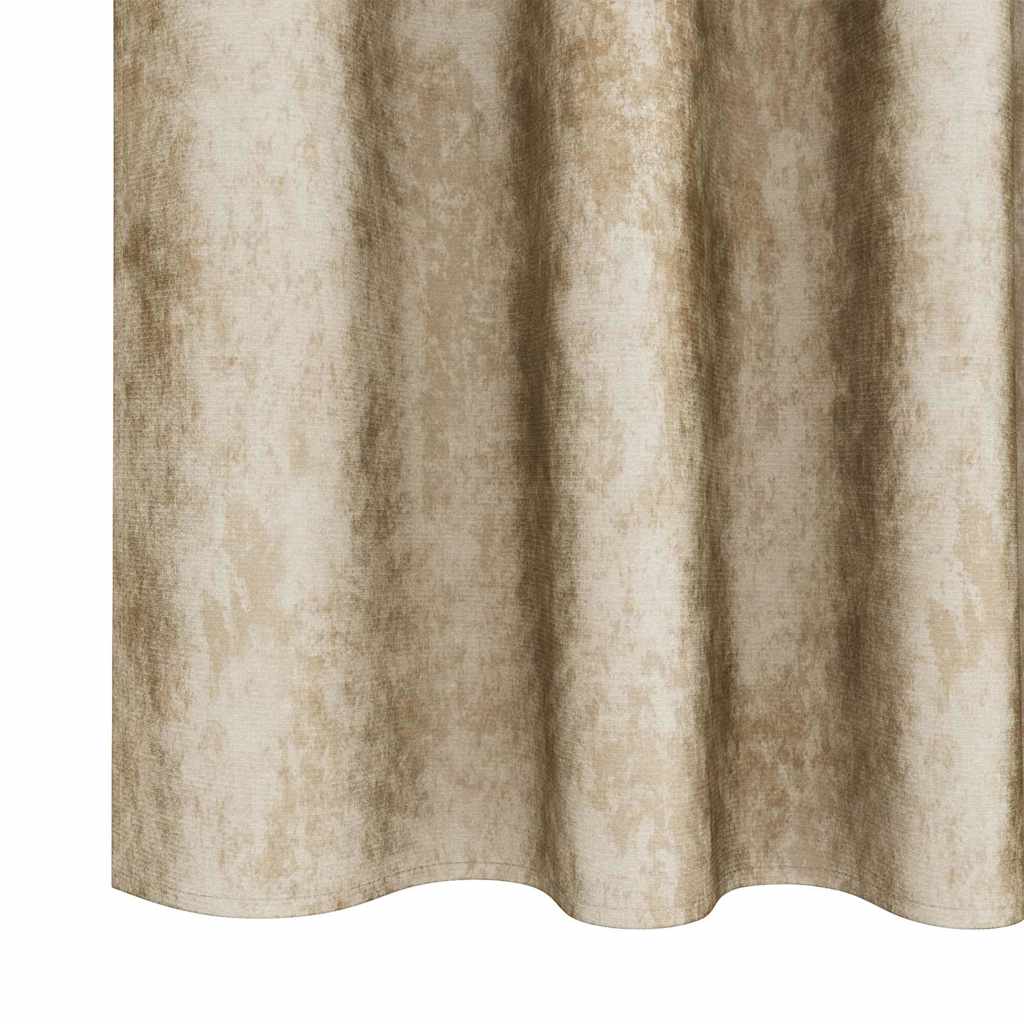 Baršunaste zavjese sa zavjesama 2 pcs Krema 225 x 140 cm Baršun