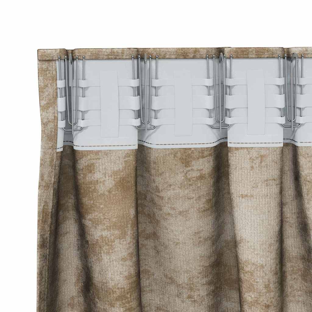 Baršunaste zavjese 2 pcs Šampanjca 260 x 140 cm Baršun