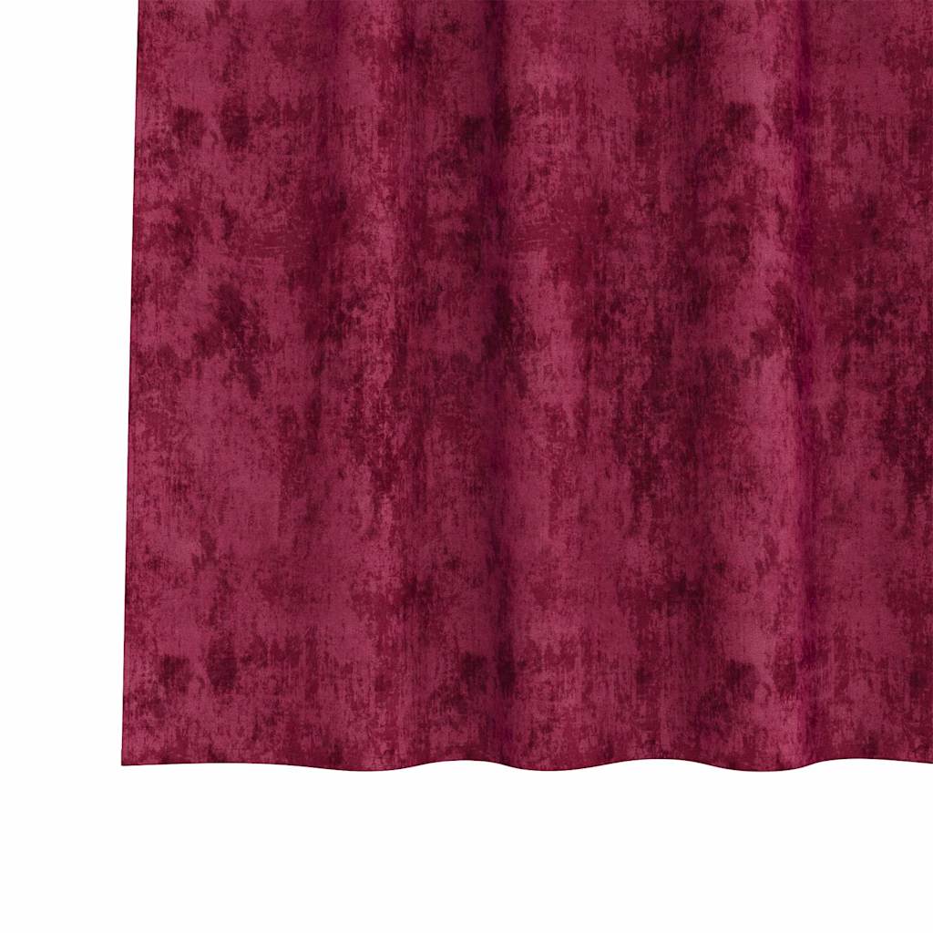 Baršunaste zavjese 2 pcs boja crnog vina 260 x 140 cm Baršun