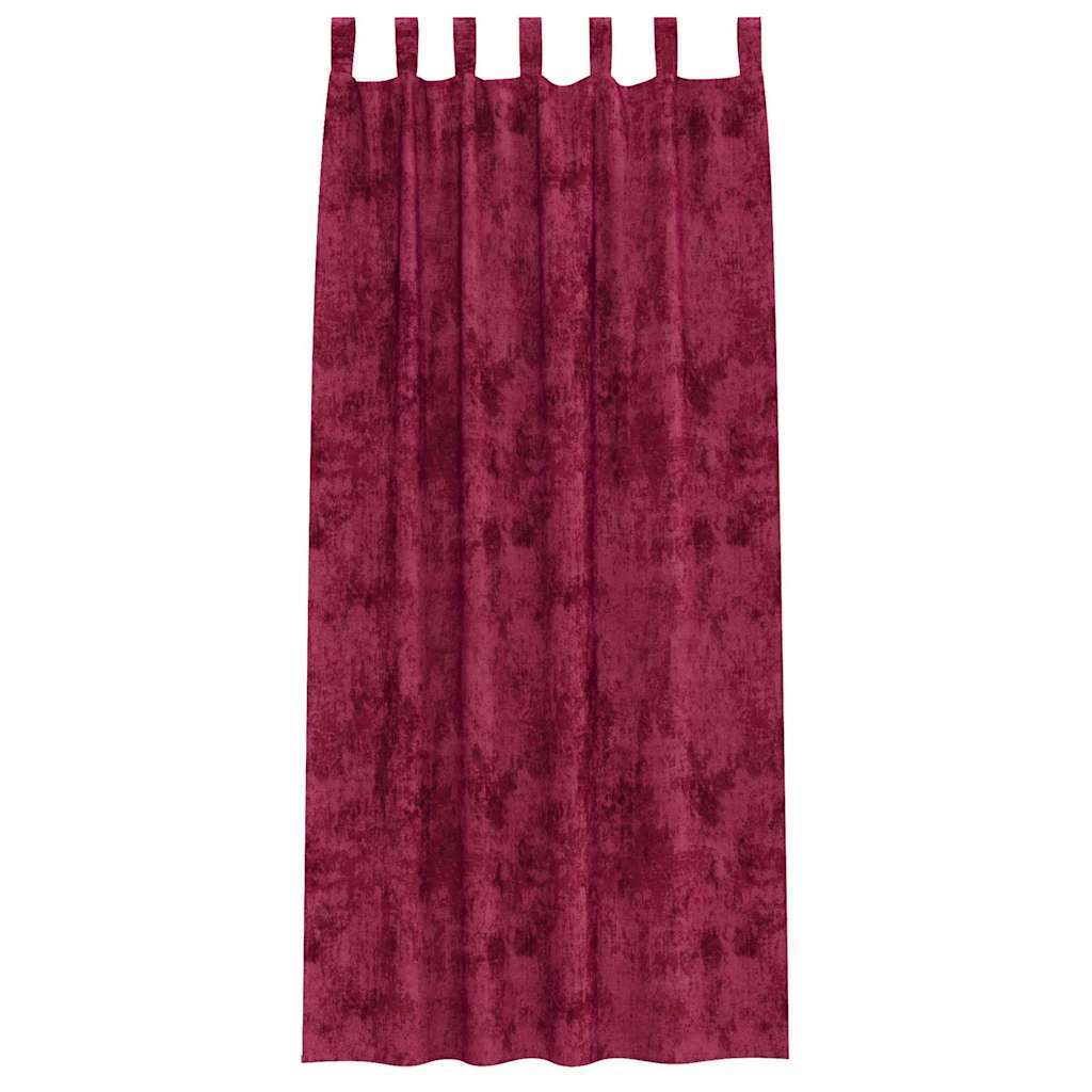 Baršunaste zavjese 2 pcs boja crnog vina 260 x 140 cm Baršun