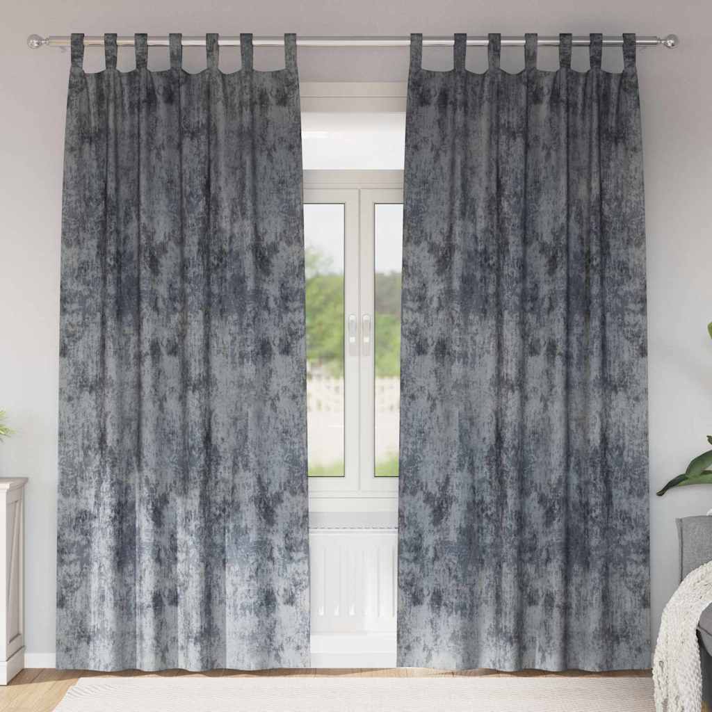 Baršunaste zavjese 2 pcs Srebrno Siva 245 x 140 cm Baršun
