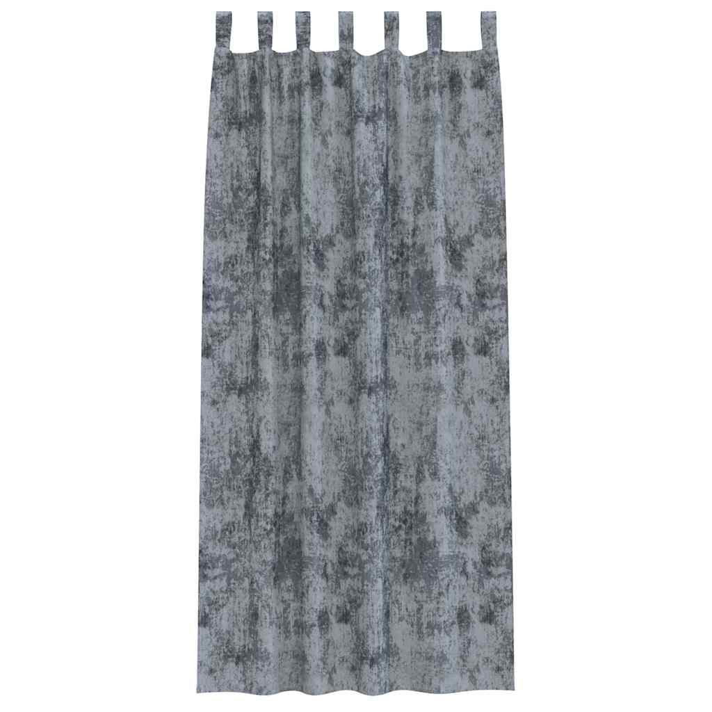 Baršunaste zavjese 2 pcs Srebrno Siva 245 x 140 cm Baršun
