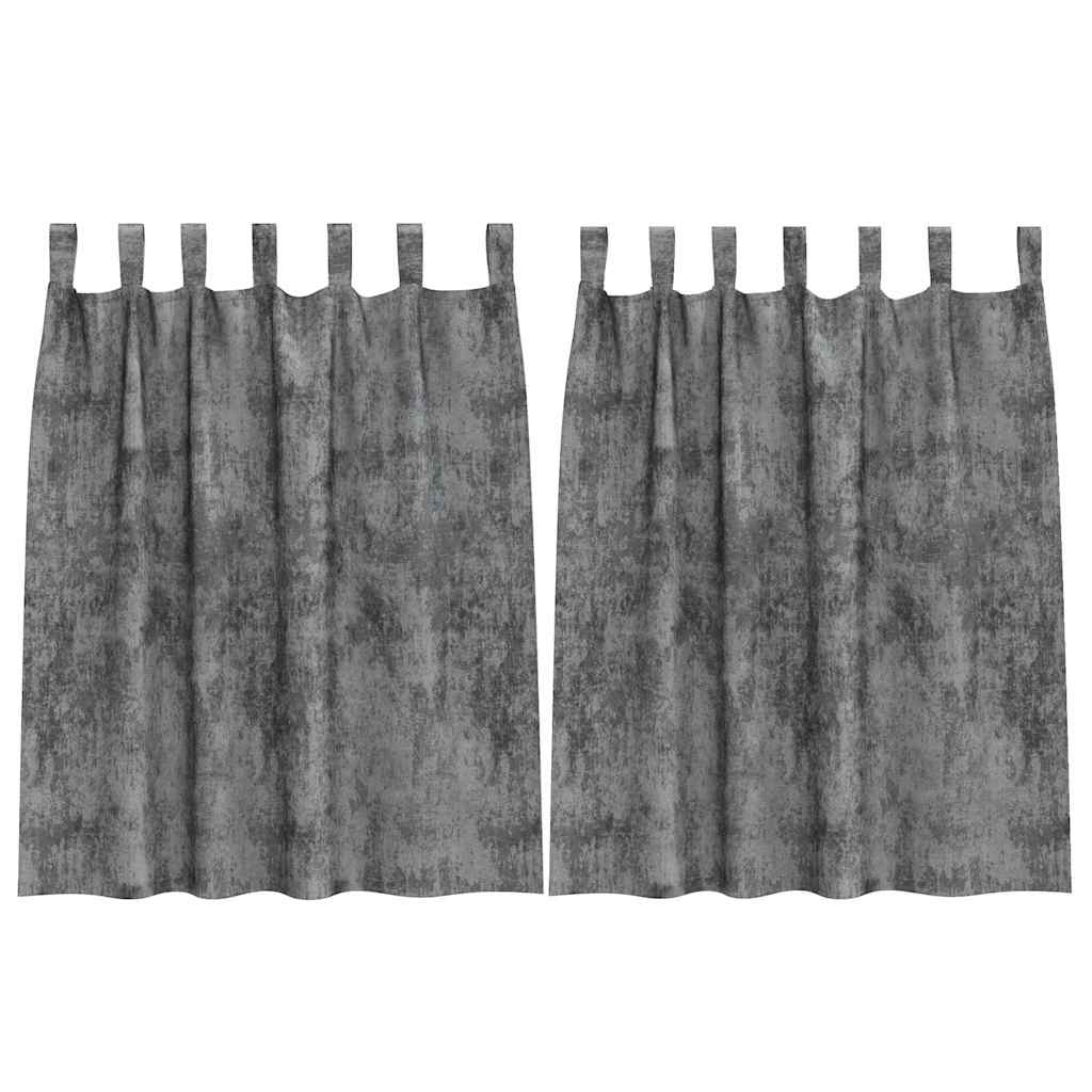 Baršunaste zavjese 2 kom. Siva 140 x 140 cm Baršun
