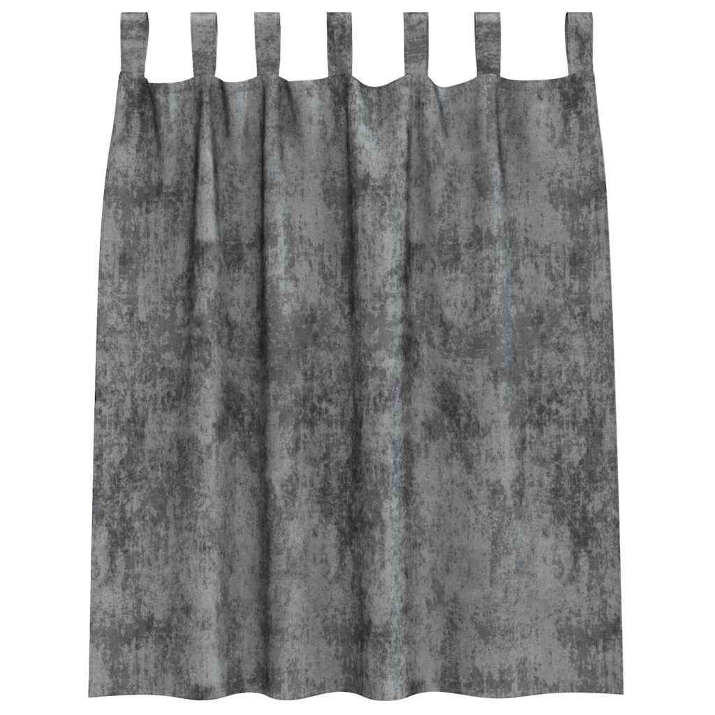 Baršunaste zavjese 2 kom. Siva 140 x 140 cm Baršun