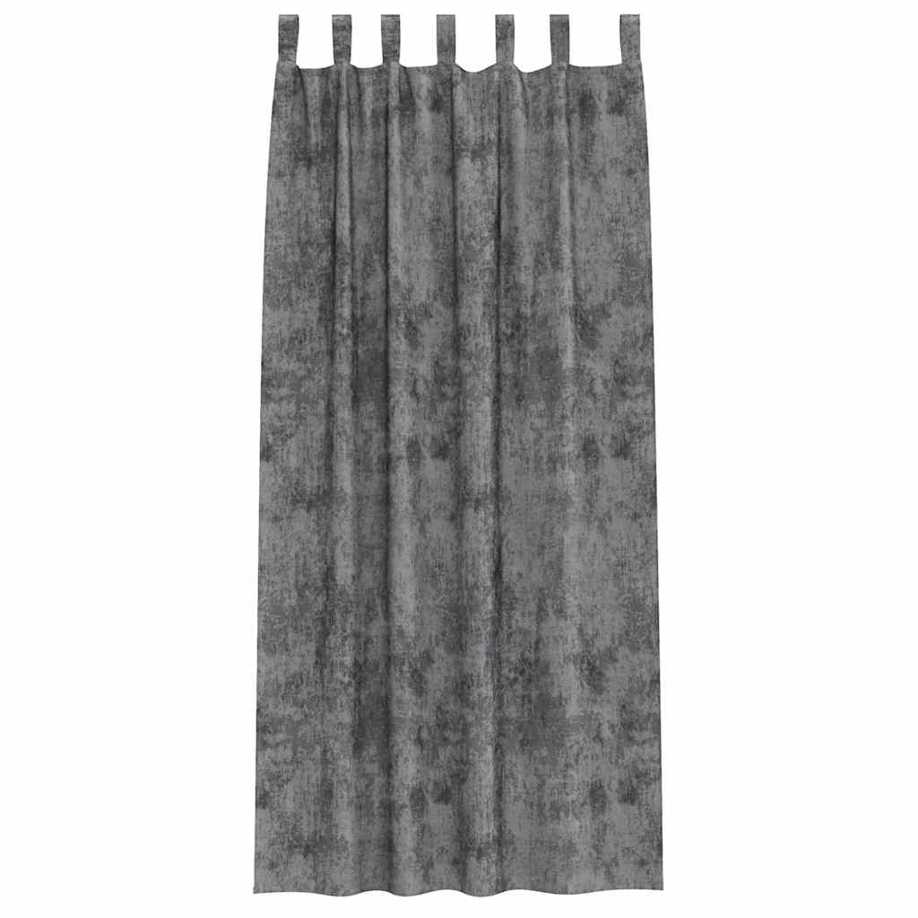 Baršunaste zavjese 2 kom. Siva 225 x 140 cm Baršun