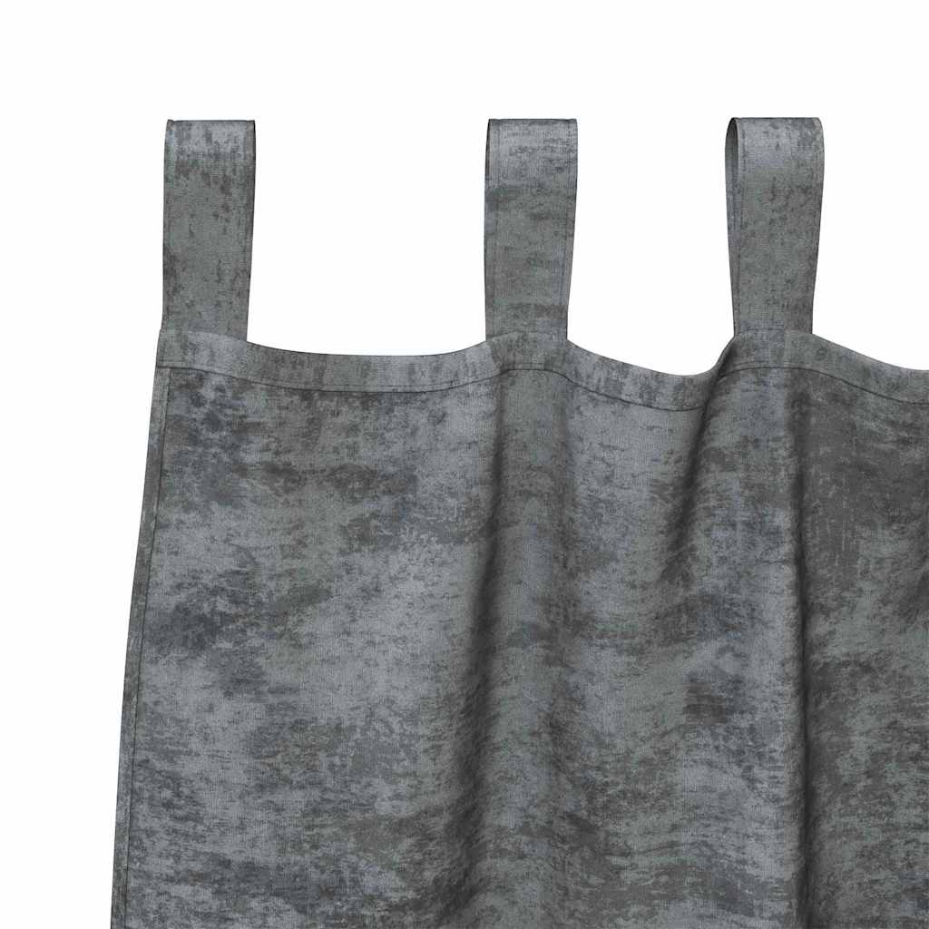 Baršunaste zavjese 2 kom. Siva 260 x 140 cm Baršun