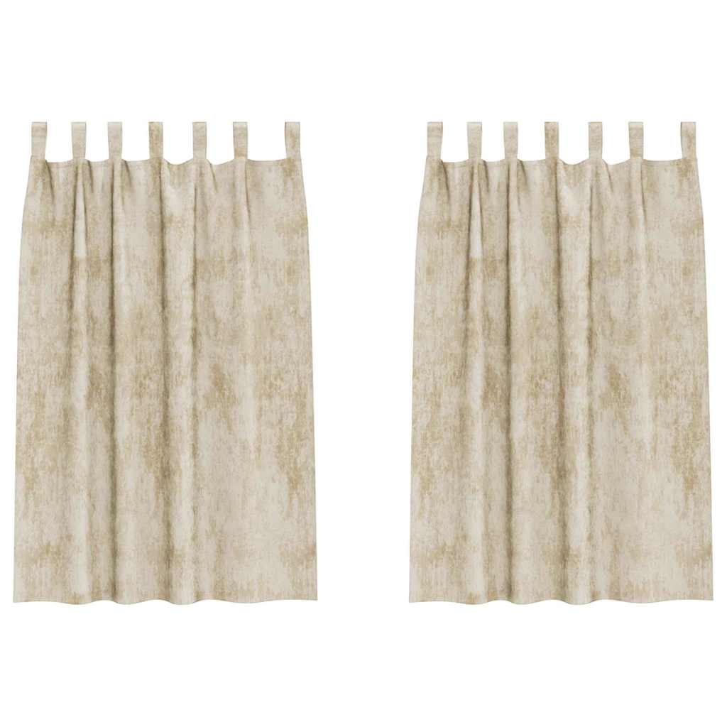 Baršunaste zavjese 2 kom. Krema 175 x 140 cm Baršun