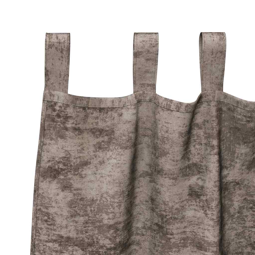 Baršunaste zavjese 2 kom. Boja cappuccina 245 x 140 cm Baršun