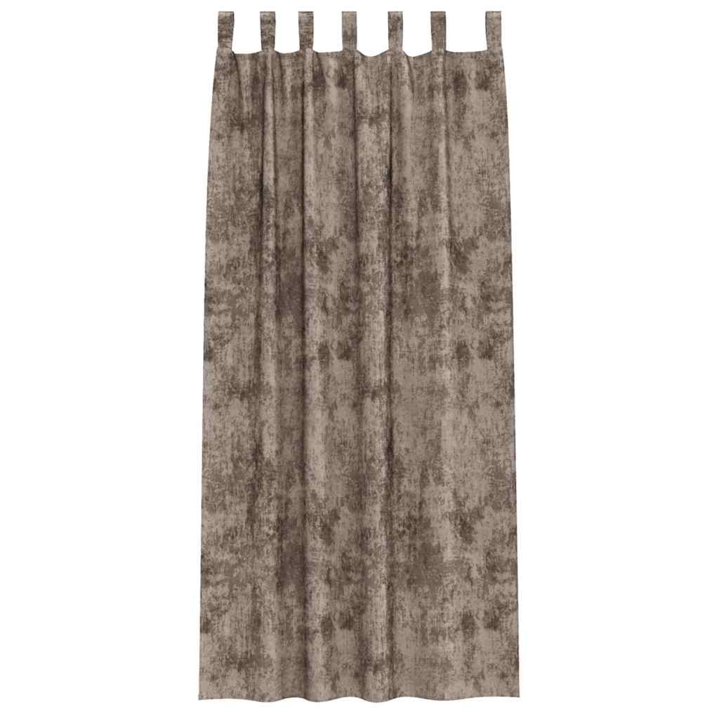 Baršunaste zavjese 2 kom. Boja cappuccina 245 x 140 cm Baršun