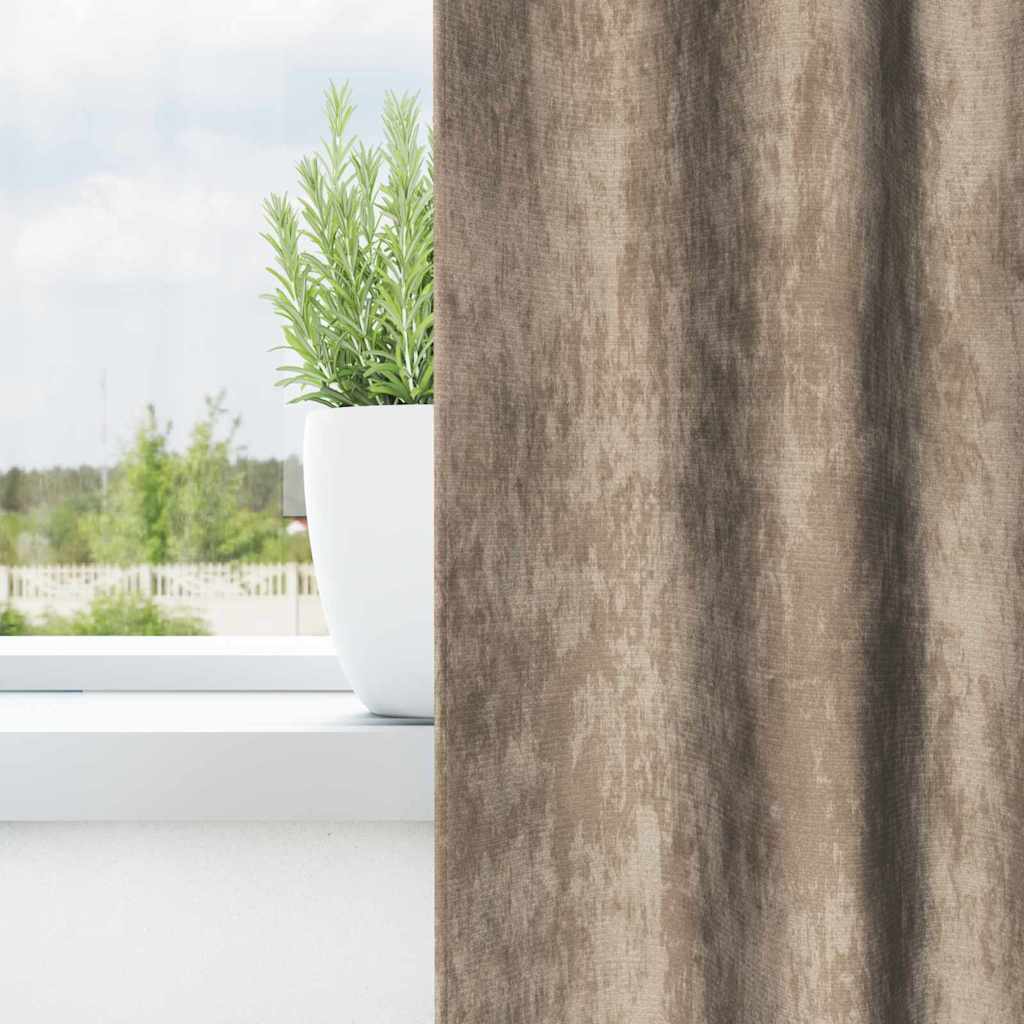 Baršunaste zavjese 2 pcs Šampanjca 245 x 140 cm Baršun