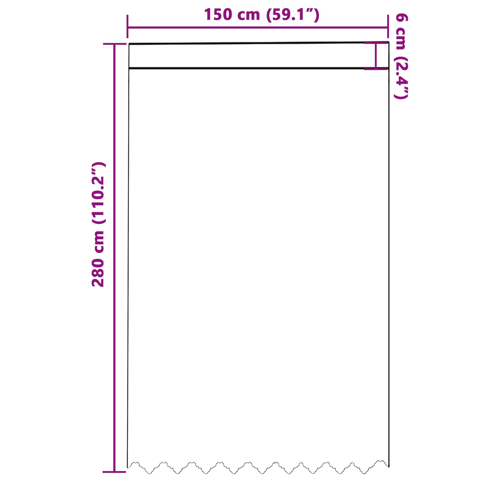 Čipkasta zavjesa sa zavjesama Bijelo 280 x 150 cm Poliester