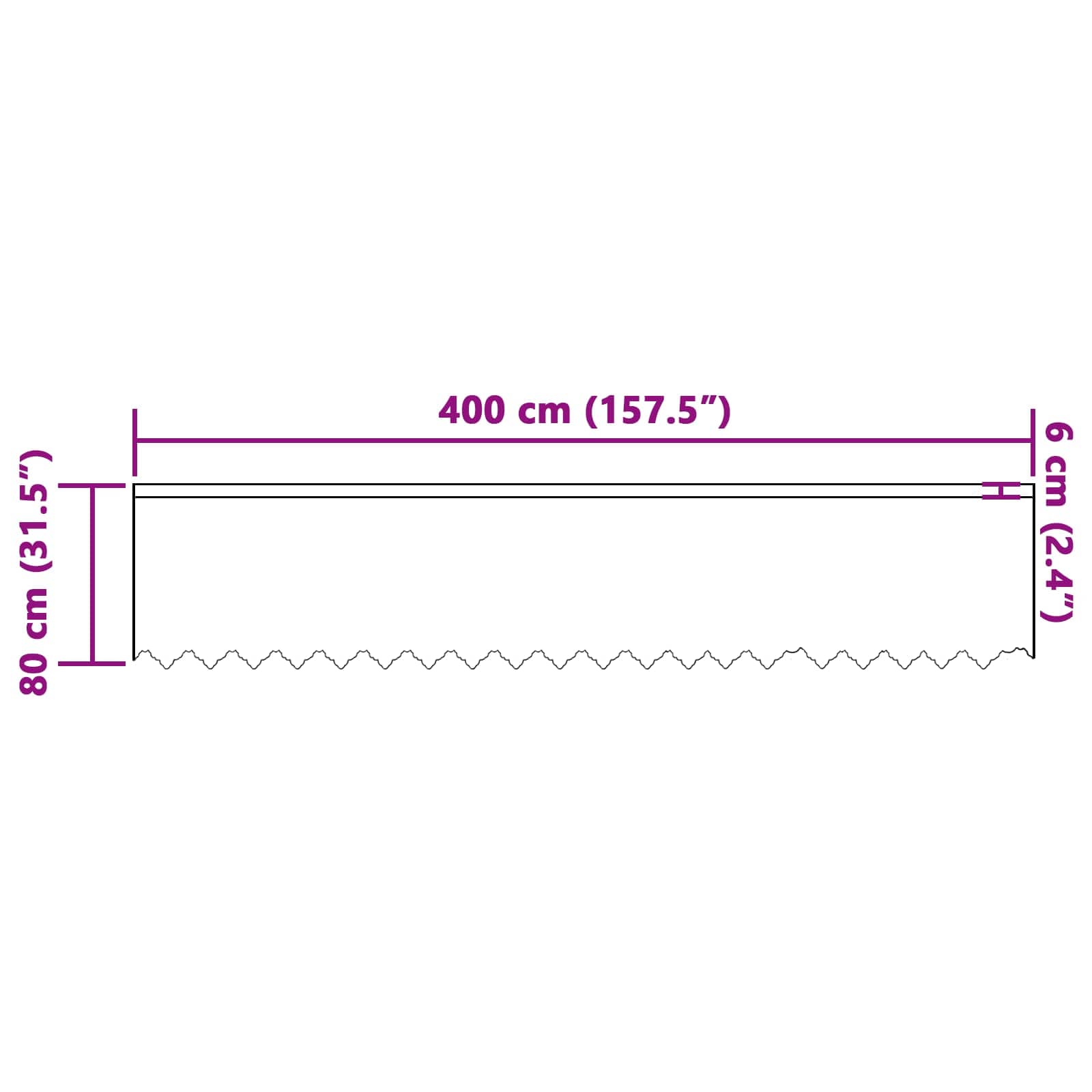 Čipkasta zavjesa sa zavjesama Bijelo 80 x 400 cm Poliester