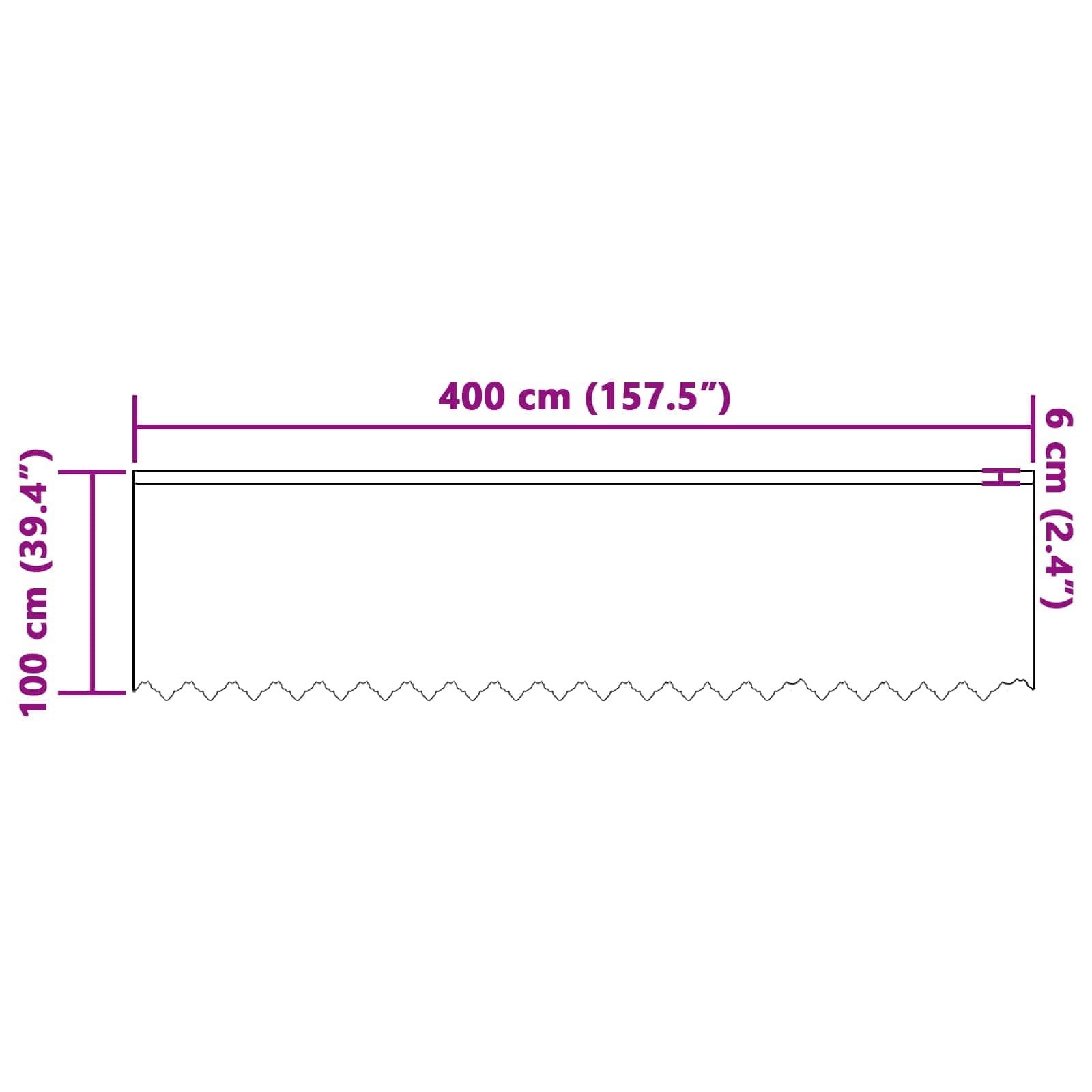 Čipkasta zavjesa sa zavjesama Bijelo 100 x 400 cm Poliester