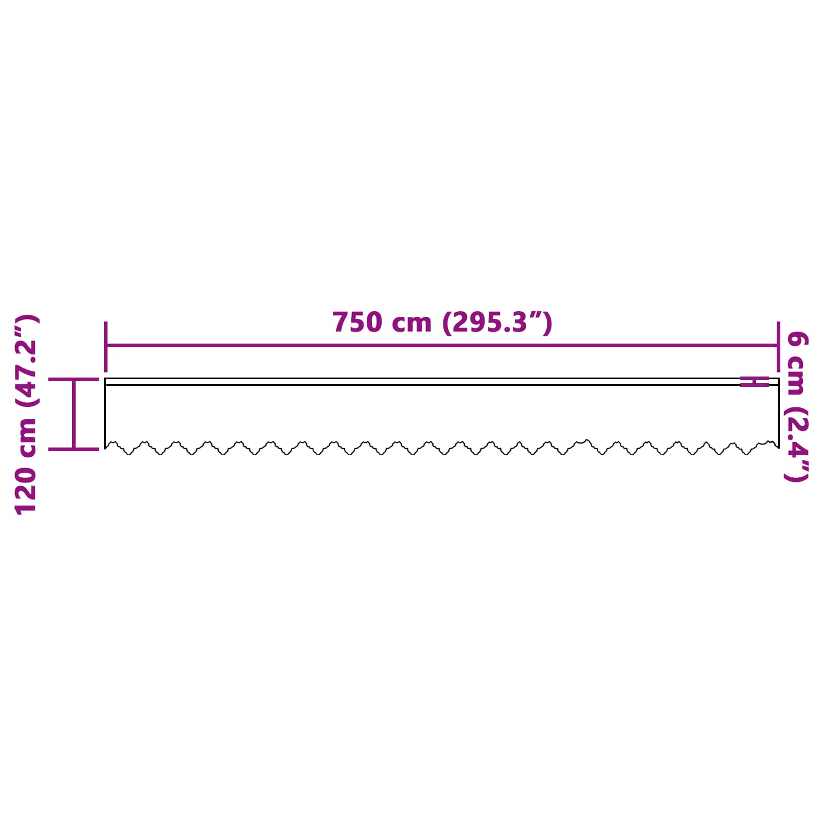 Čipkasta zavjesa sa zavjesama Bijelo 120 x 750 cm Poliester