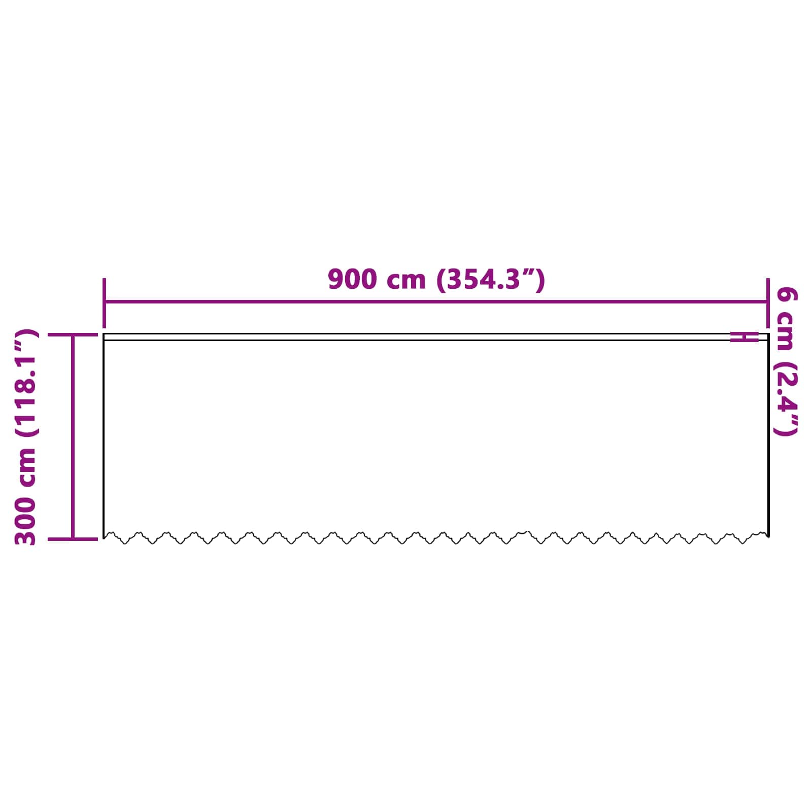 Čipkasta zavjesa sa zavjesama Bijelo 300 x 900 cm Poliester