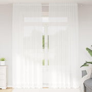 Čipkasta zavjesa sa zavjesama Bijelo 260 x 150 cm Poliester
