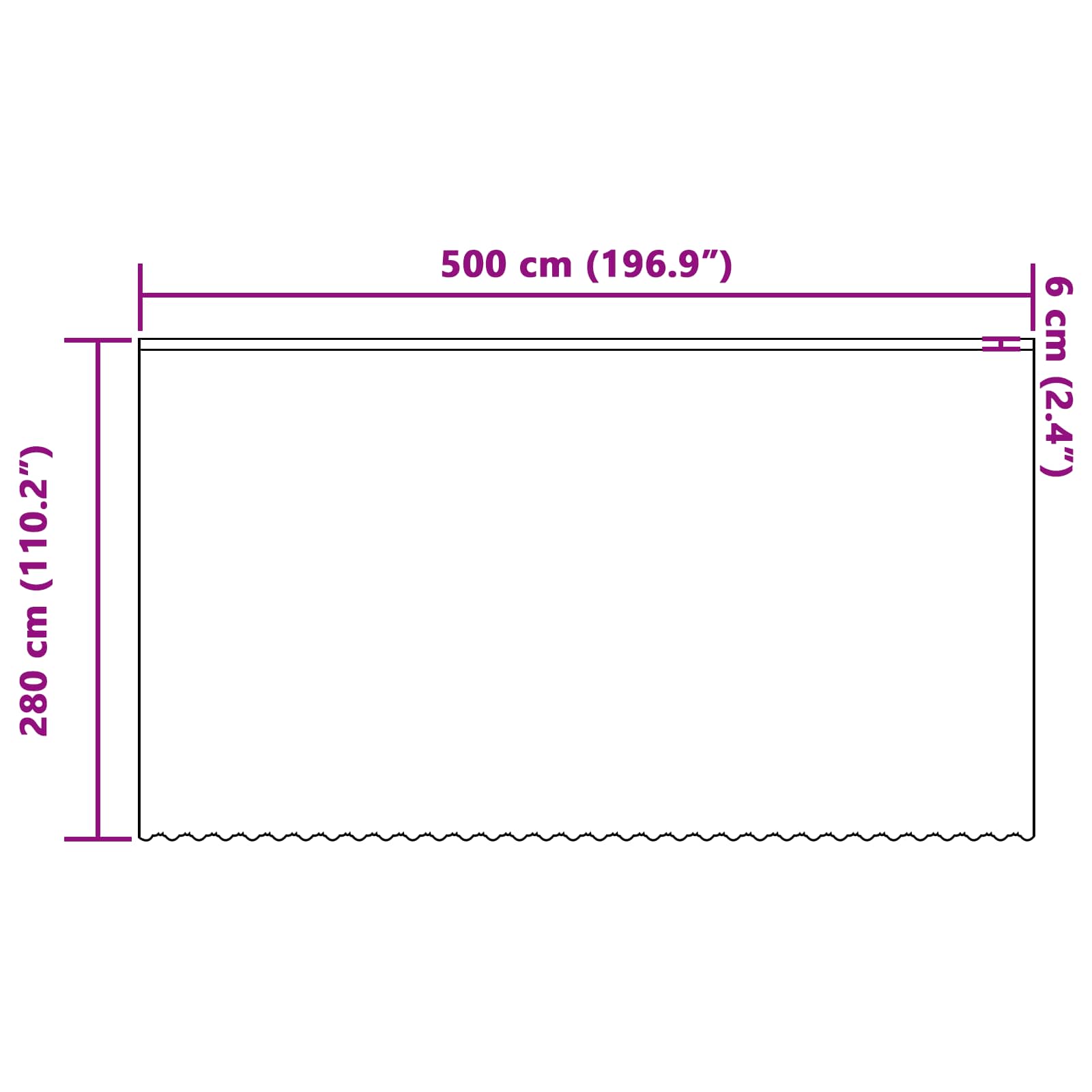 Čipkasta zavjesa sa zavjesama Bijelo 280 x 500 cm Poliester