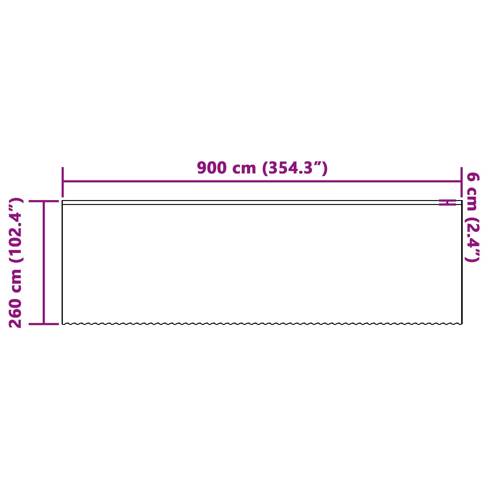Čipkasta zavjesa sa zavjesama Bijelo 260 x 900 cm Poliester