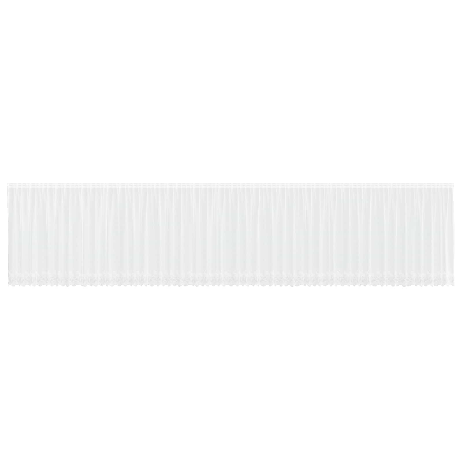 Čipkasta zavjesa sa zavjesama Bijelo 180 x 1200 cm Poliester