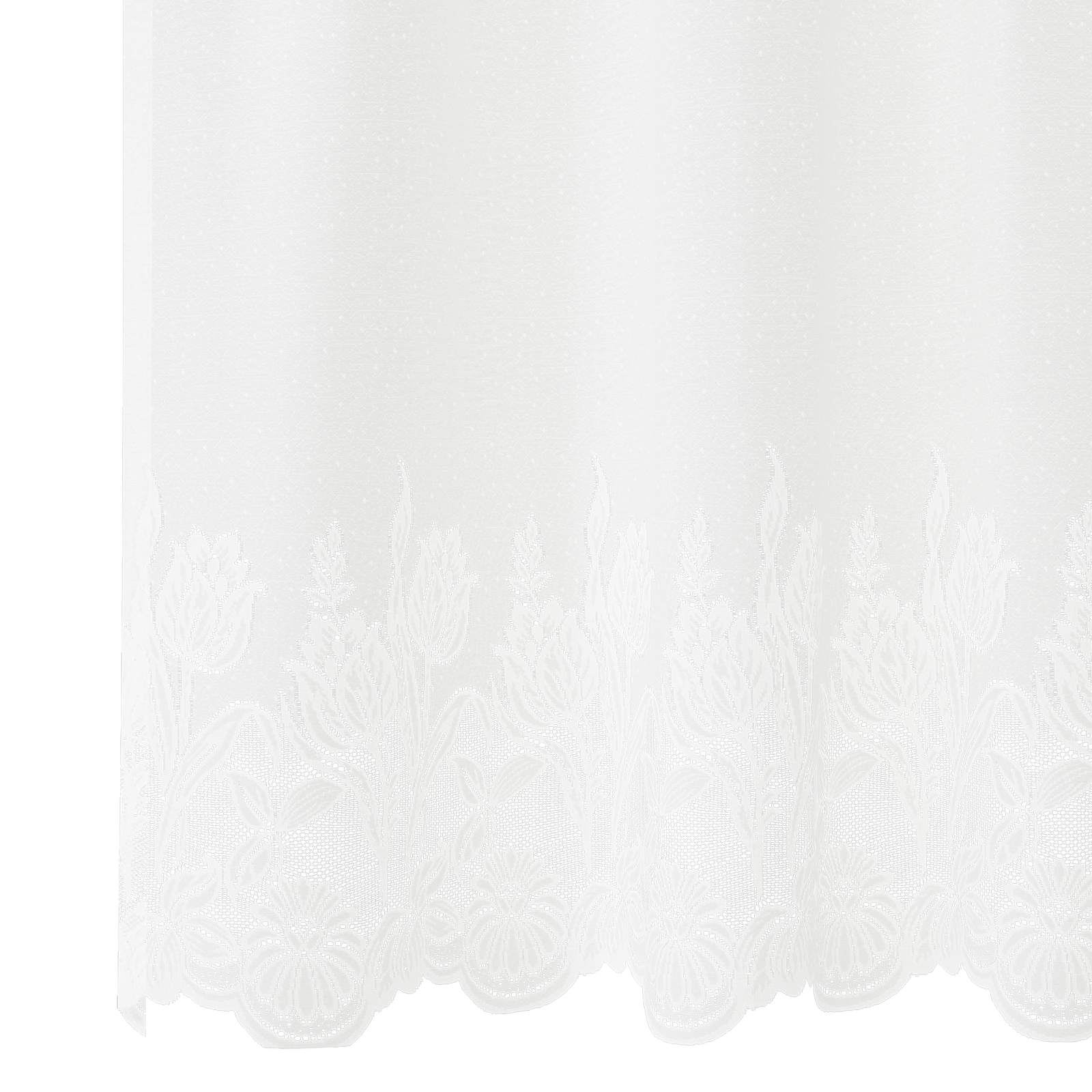 Čipkasta zavjesa sa zavjesama Bijelo 240 x 1200 cm Poliester