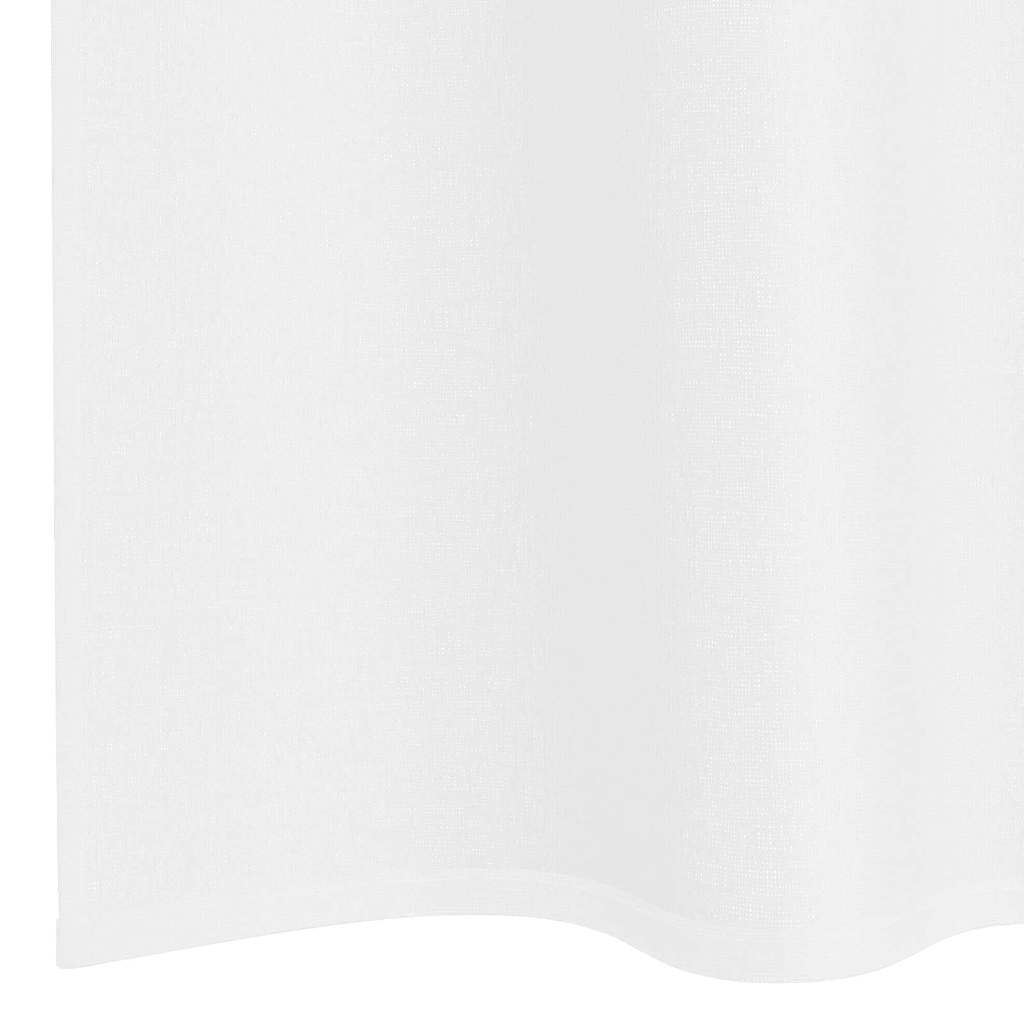 Voile zavjesa sa zavjesama 2 pcs Bijelo 175 x 140 cm Poliester