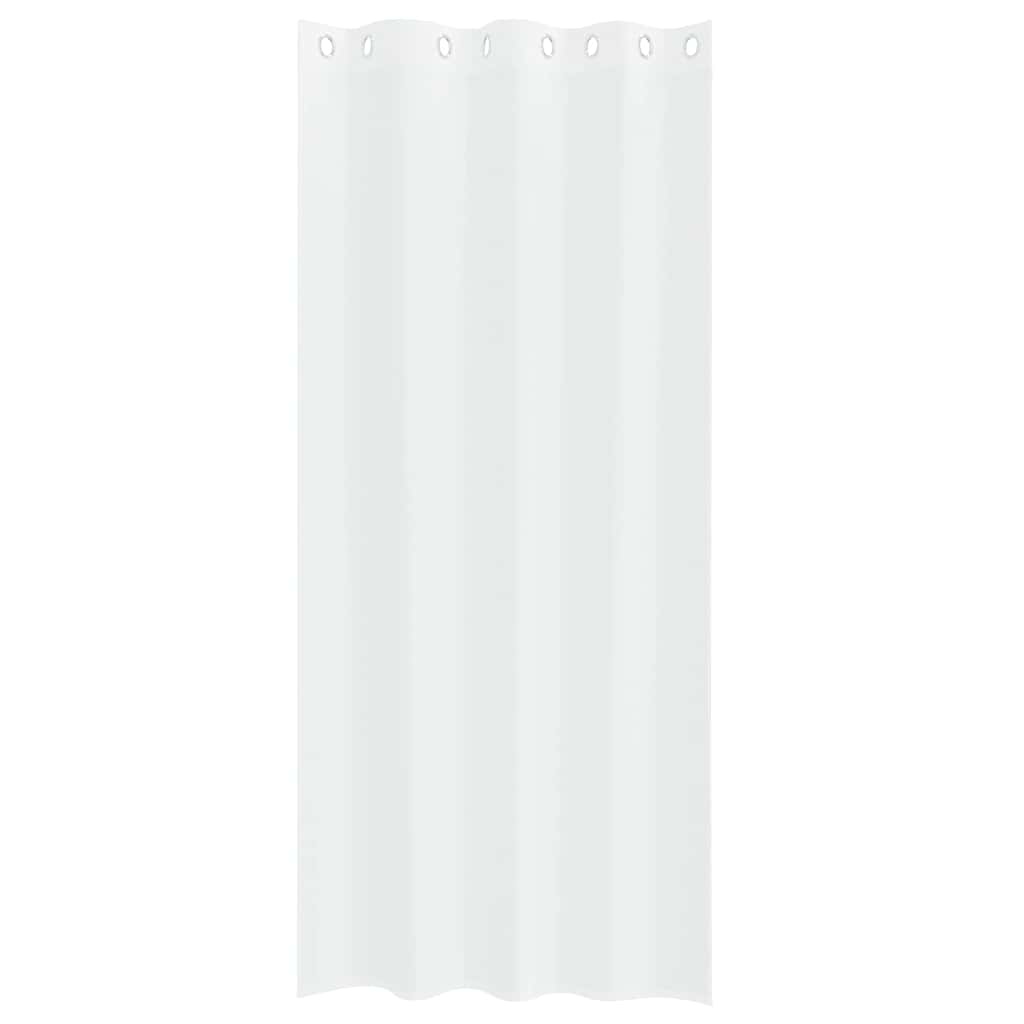 Voile zavjesa sa zavjesama 2 pcs Bijelo 260 x 140 cm Poliester