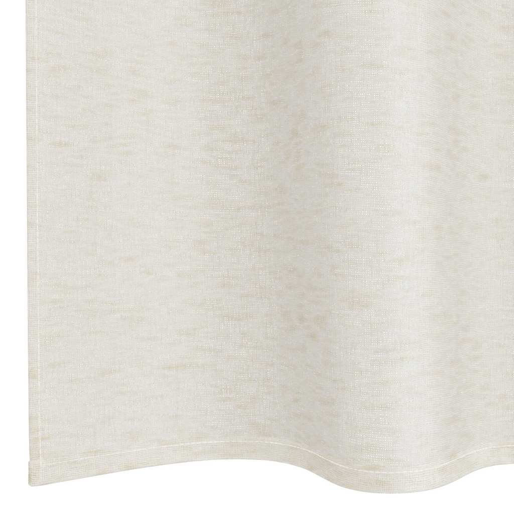 Voile zavjesa sa zavjesama 2 pcs Krema 140 x 140 cm Poliester