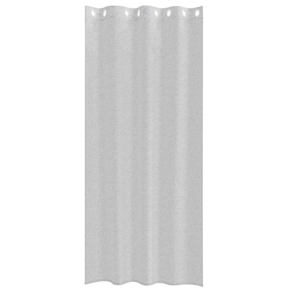 Voile zavjesa 2 pcs Svijetlo siva 225 x 140 cm Poliester