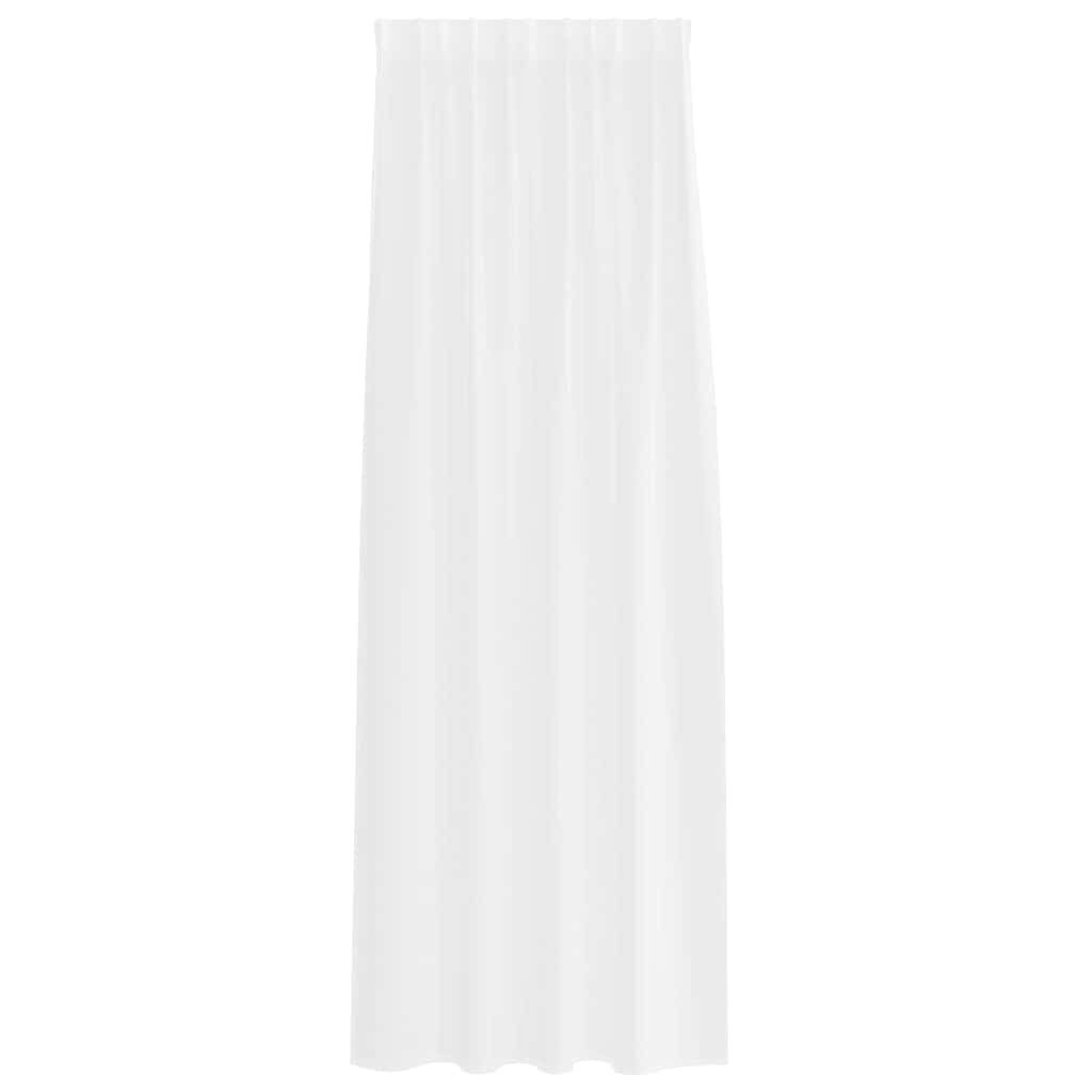 Voile zavjesa sa zavjesama 2 pcs Bijelo 225 x 140 cm Poliester