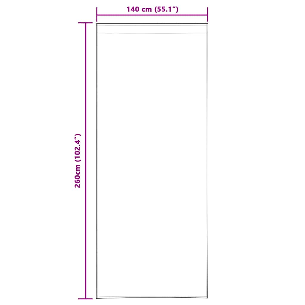 Voile zavjesa sa zavjesama 2 pcs Pijesak 260 x 140 cm Poliester